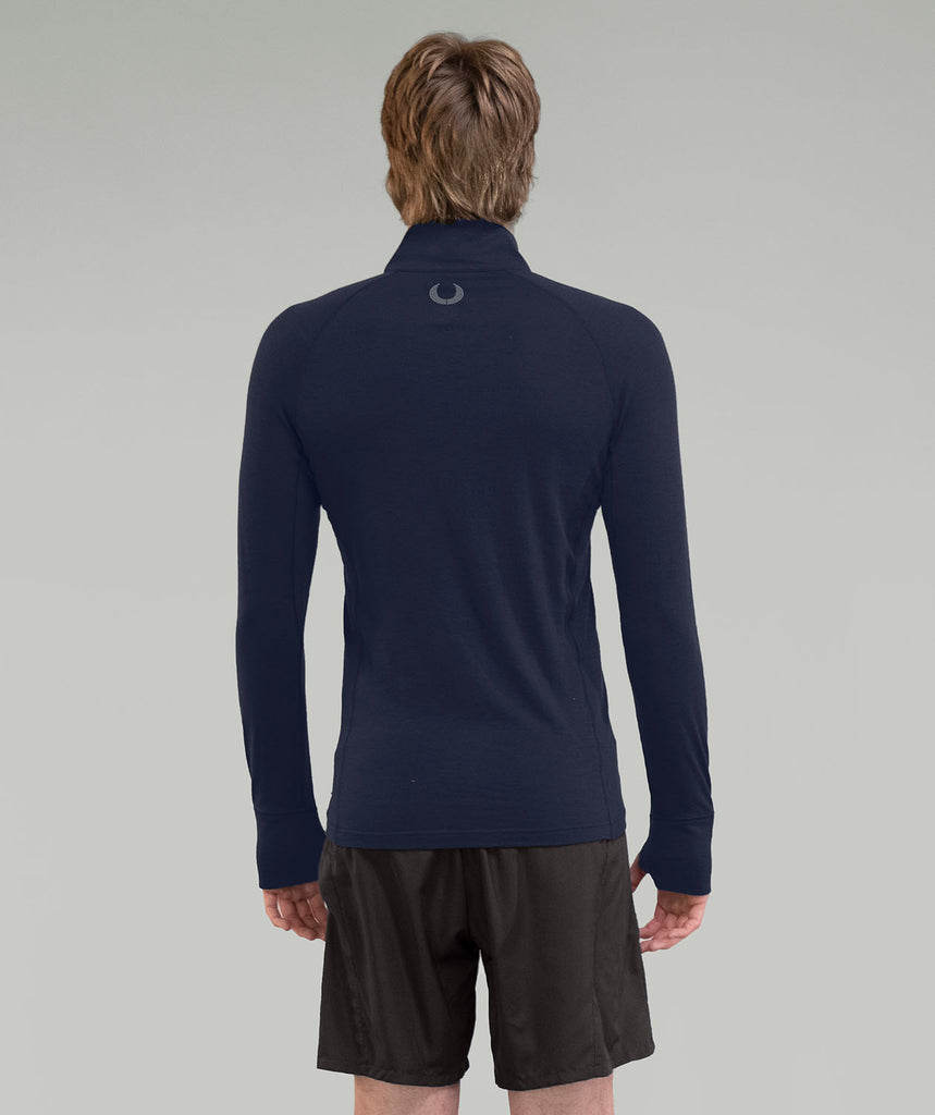 Men's Riverside Boat Club Pro-Merino 1/4 Zip LS - Navy