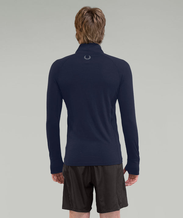 Men's Riverside Boat Club Pro-Merino 1/4 Zip LS - Navy