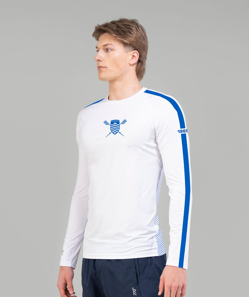 Men's Riverside Boat Club Base Layer LS - White/Blue