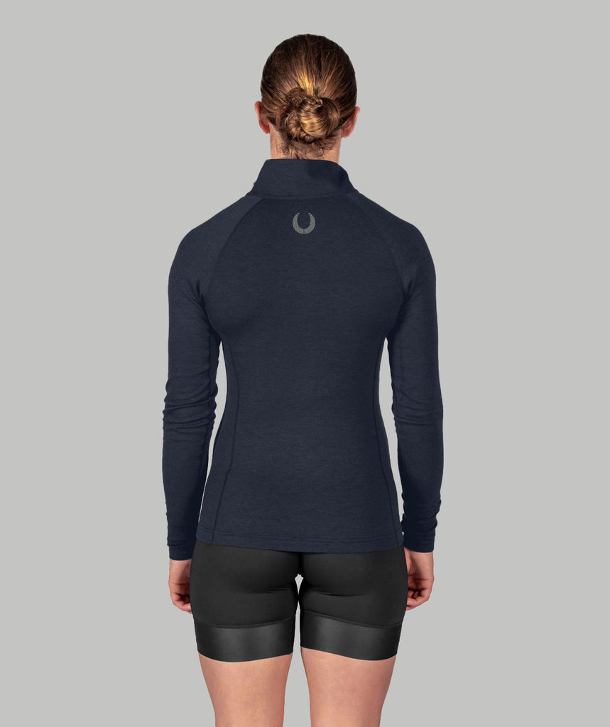Women's Riverside Boat Club Pro-Merino 1/4 Zip LS - Navy