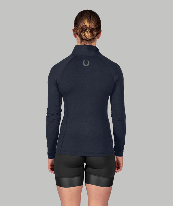 Women's Riverside Boat Club Pro-Merino 1/4 Zip LS - Navy