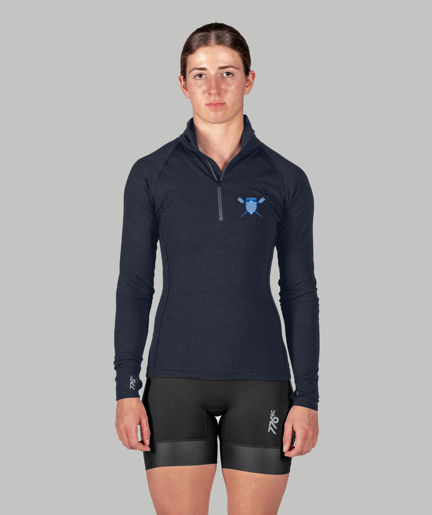 Women's Riverside Boat Club Pro-Merino 1/4 Zip LS - Navy