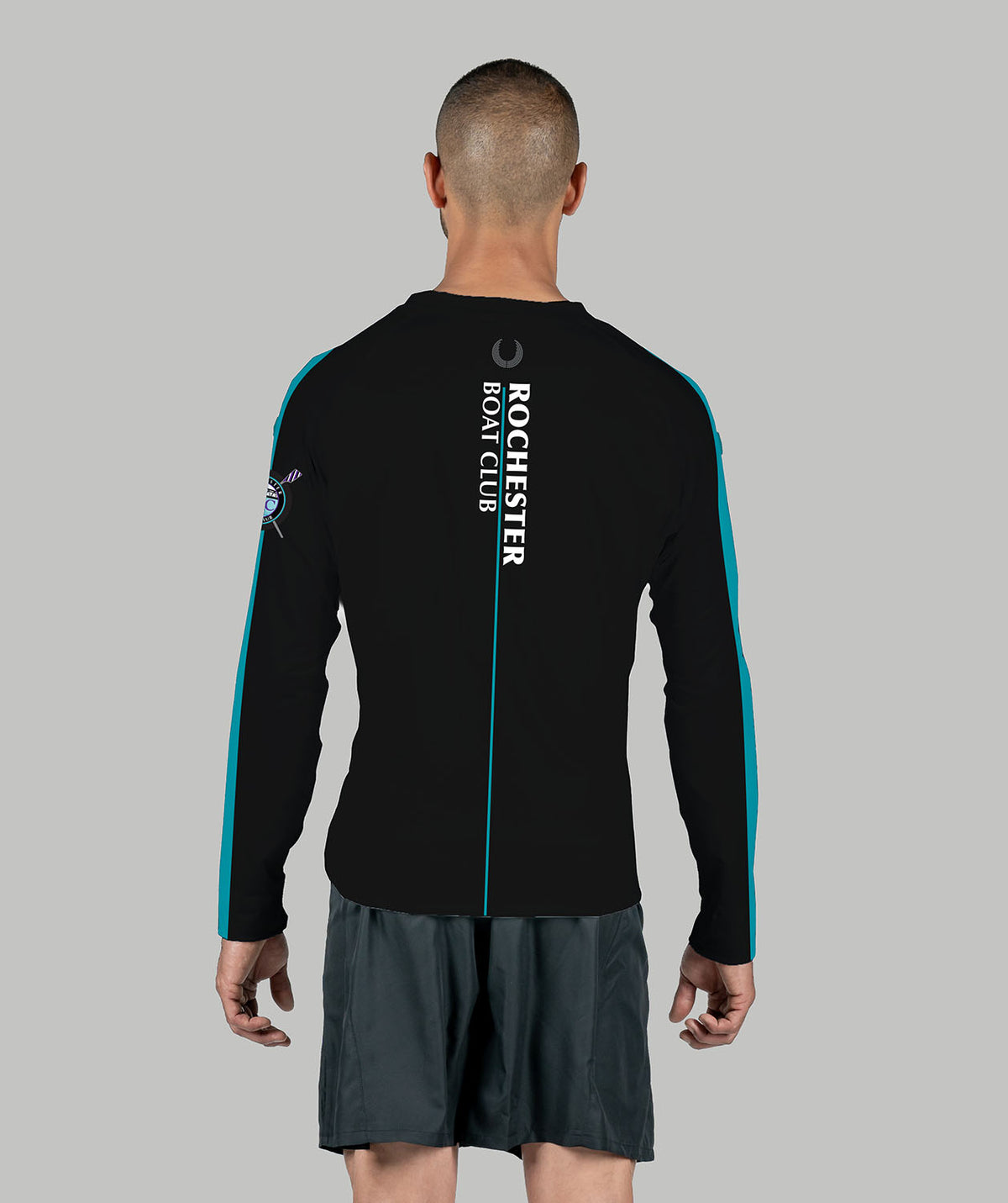 Men's Rochester Boat Club  Training LS - Black/Purple/Teal