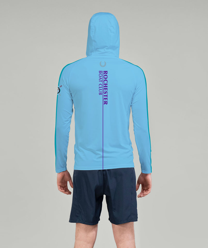 Men's Rochester Boat Club  Sun Hoodie LS - Blue/Purple/Teal