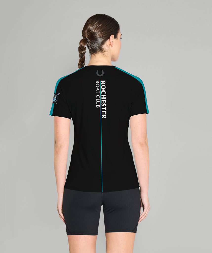 Women's Rochester Boat Club  Training T-Shirt SS - Black/Purple/Teal