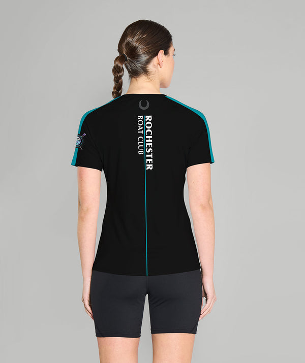 Women's Rochester Boat Club  Training T-Shirt SS - Black/Purple/Teal