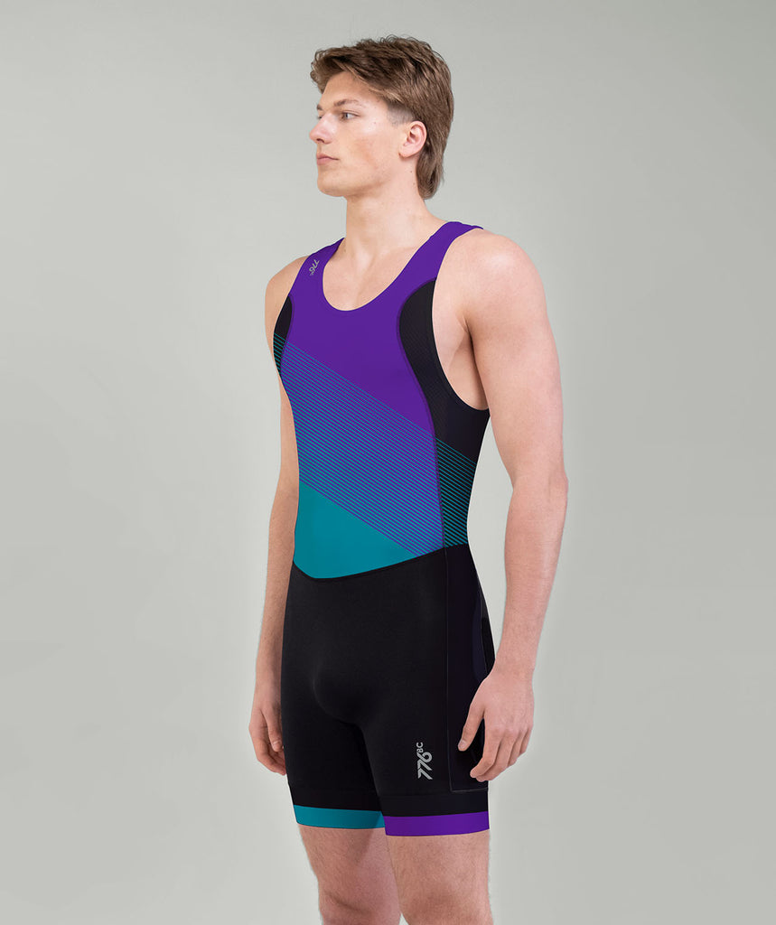 Men's Rochester Boat Club Pro Unisuit - Purple/Teal