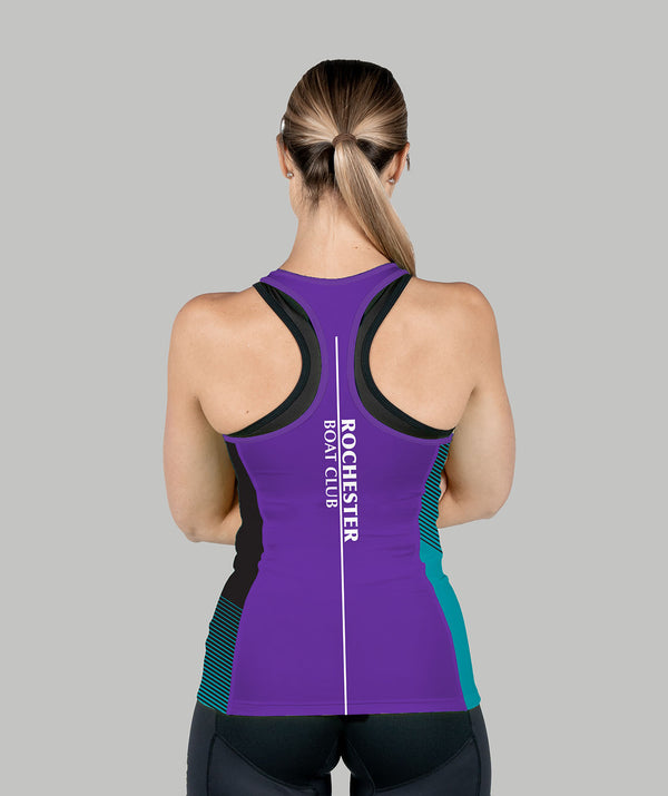 Women's Rochester Boat Club Race Tank - Purple/Teal