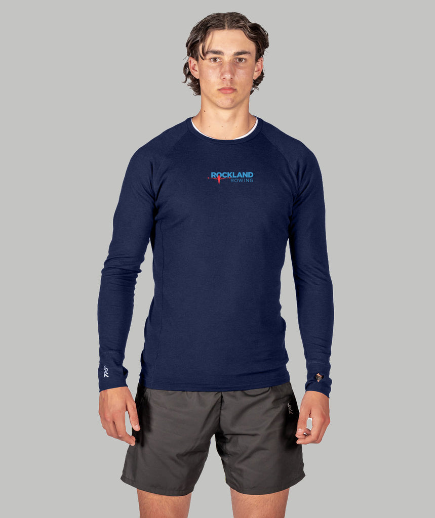 Men's Rockland Rowing Pro-Merino Crew LS - Navy