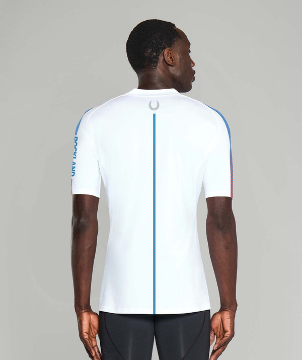 Men's Rockland Rowing Base Layer SS - White/Sky