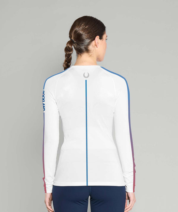 Women's Rockland Rowing Base Layer LS - White/Sky