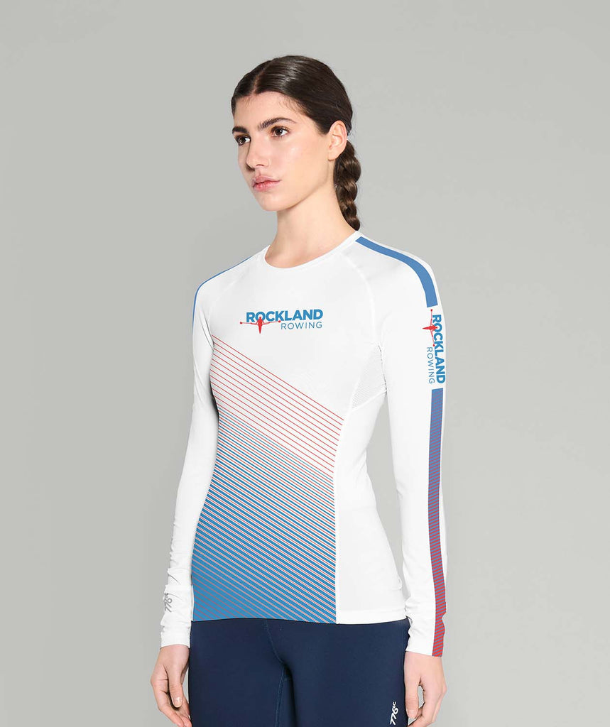 Women's Rockland Rowing Base Layer LS - White/Sky