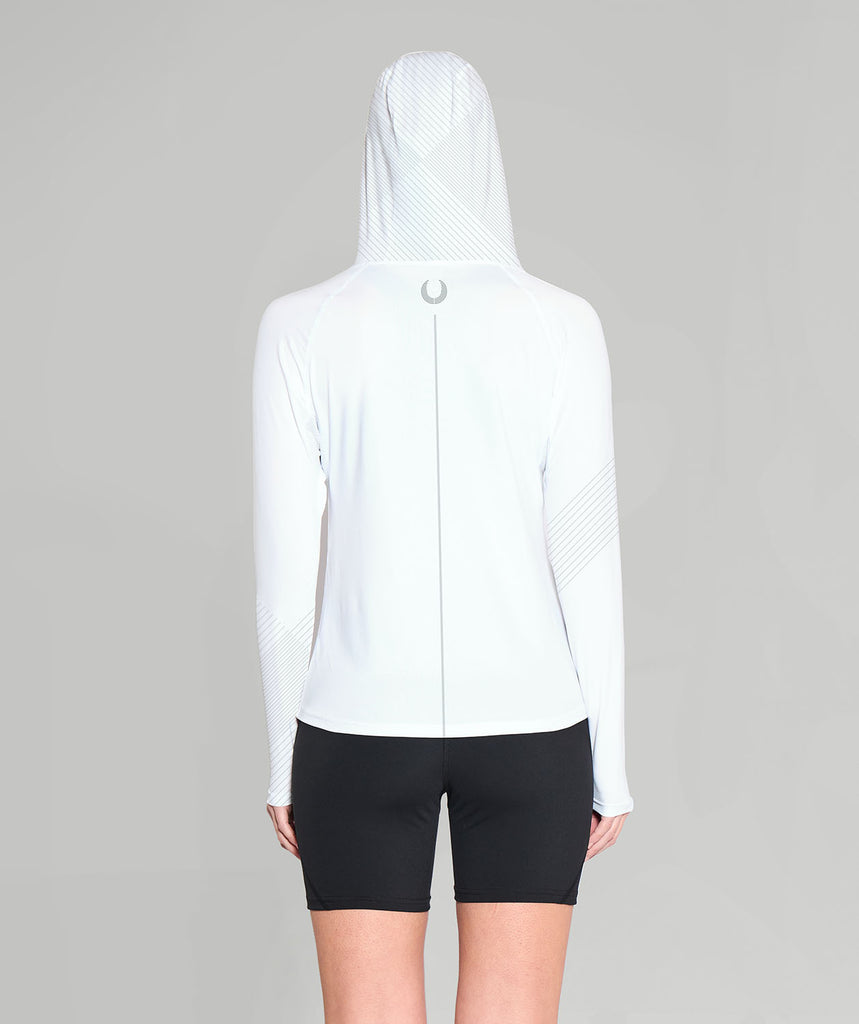 Women's Rockland Rowing Summer Hoodie LS - White
