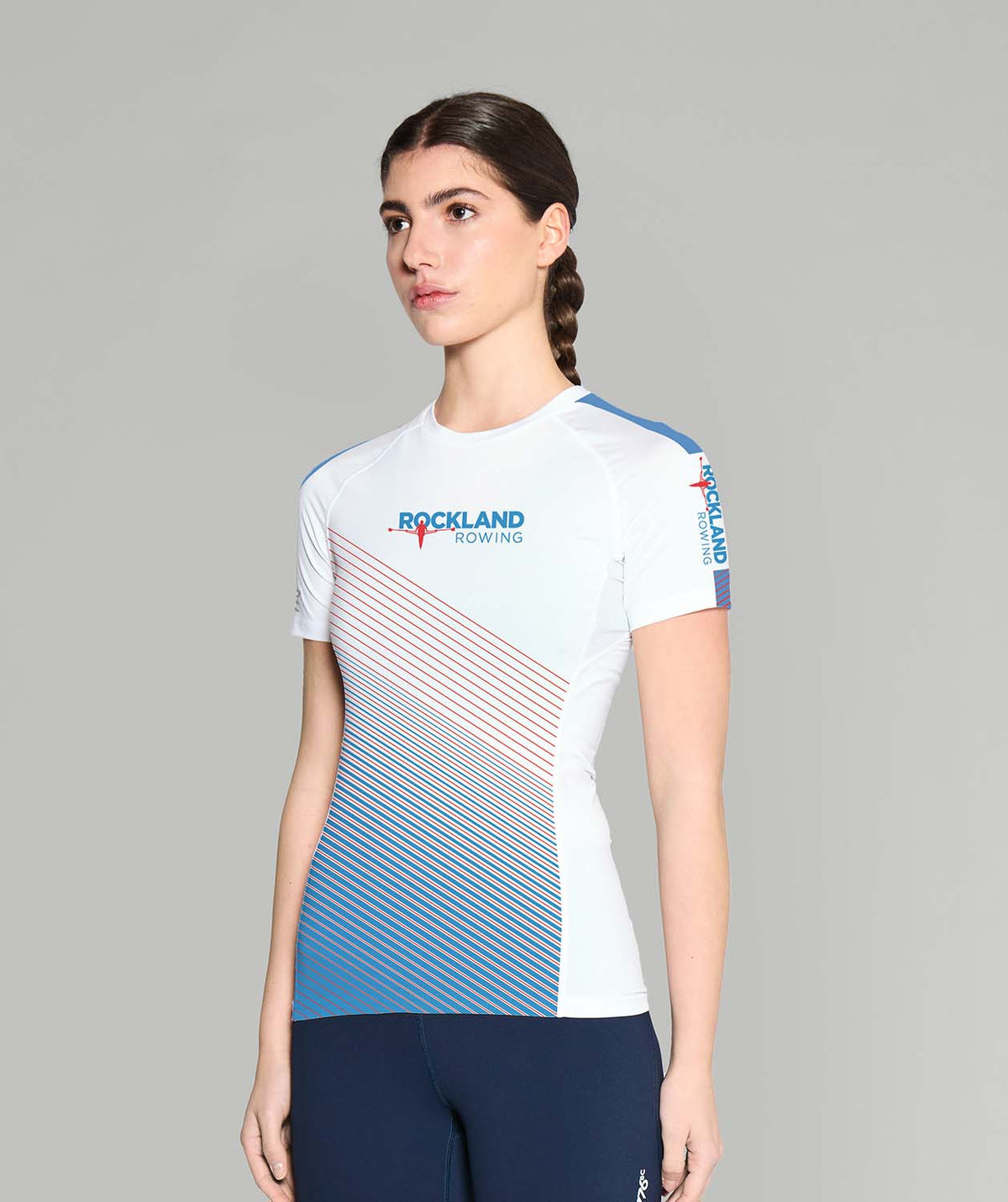 Women's Rockland Rowing Base Layer SS - White/Sky
