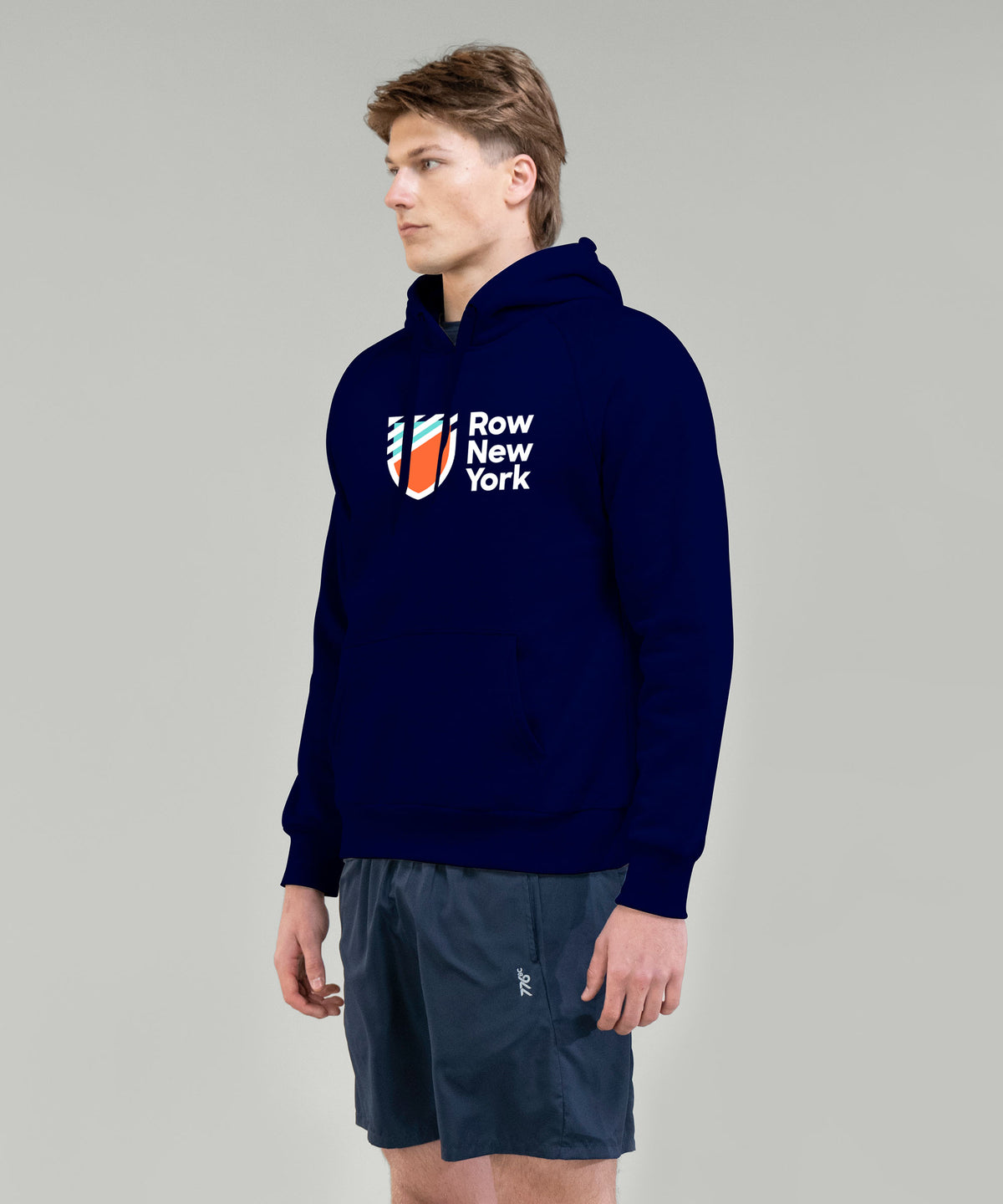 Unisex Row New York Pop Over Hoodie - Navy