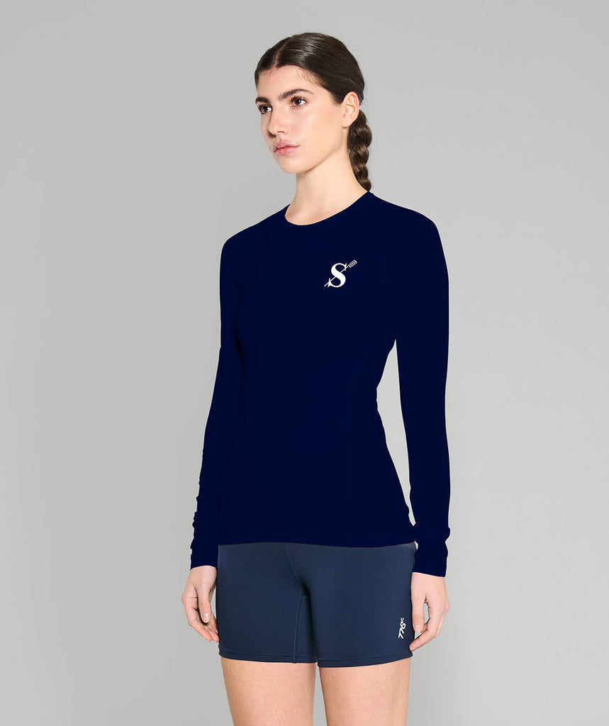 Women's Saratoga Rowing Association Winter Base Layer LS - Navy