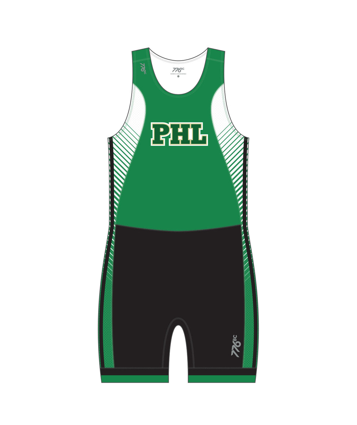 Men's South Jersey Rowing Club Pro Unisuit - Black/Green