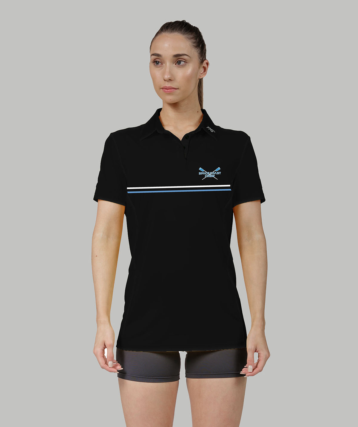 Women's Space Coast Crew Polo Shirt - Black