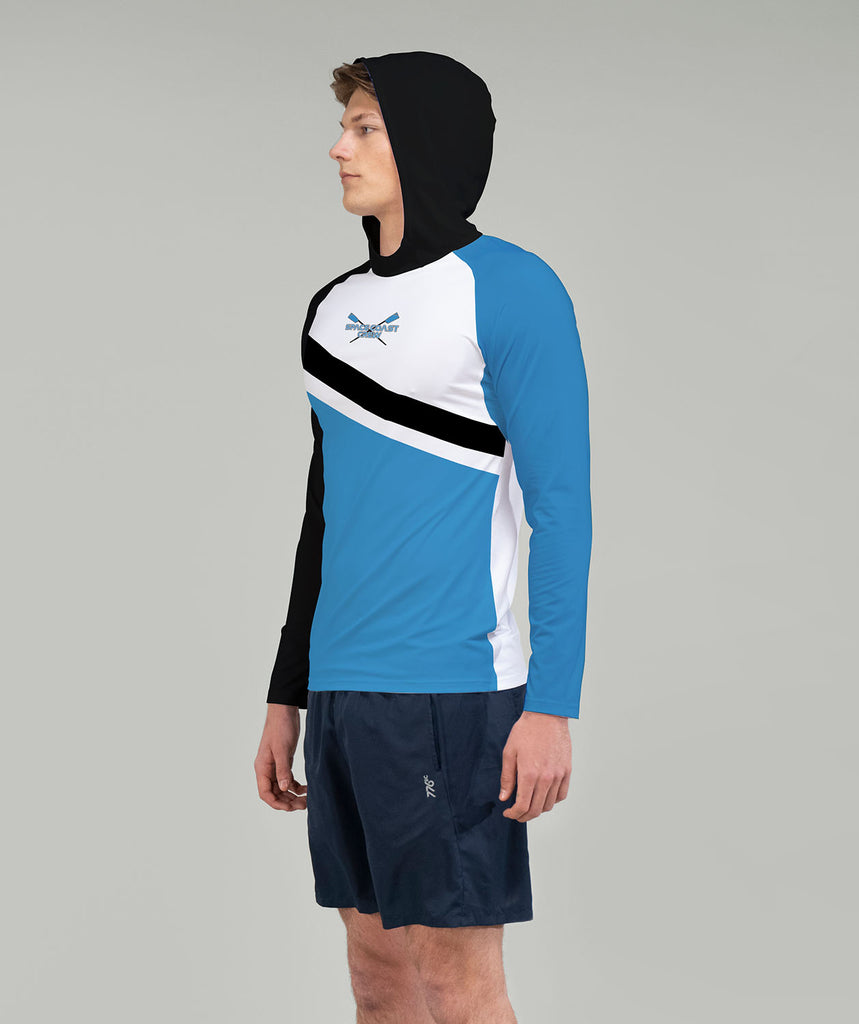 Men's Space Coast Crew Summer Hoodie LS - Blue/White