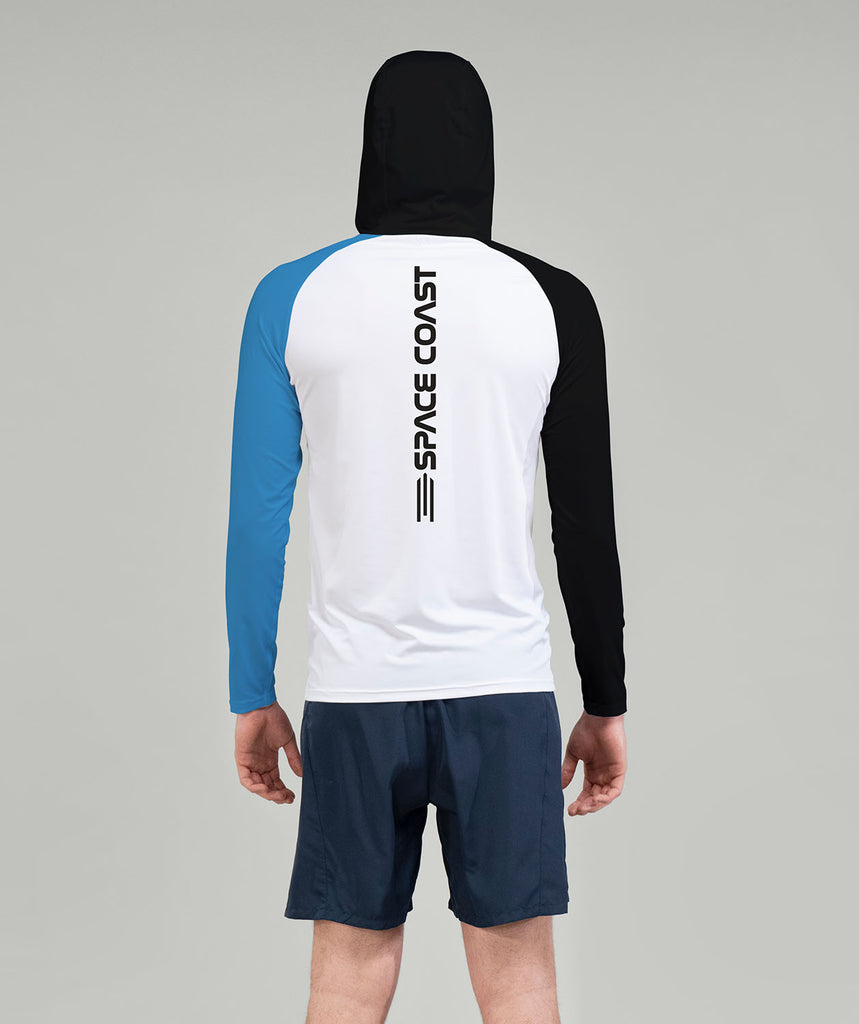 Men's Space Coast Crew Summer Hoodie LS - Blue/White