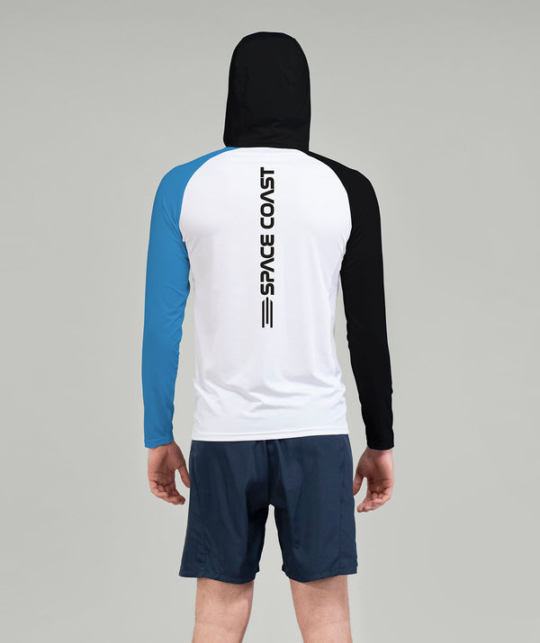 Men's Space Coast Crew Summer Hoodie LS - Blue/White