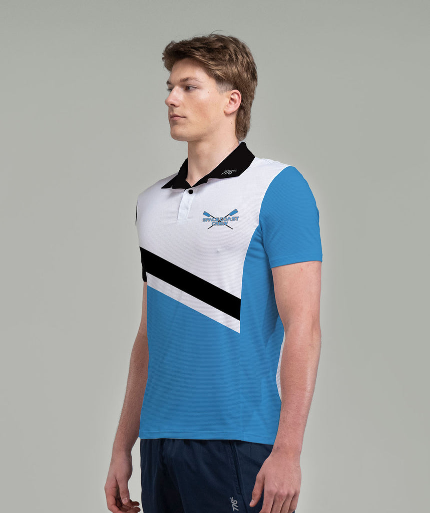 Men's Space Coast Crew Polo SS - Blue/White