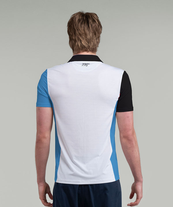 Men's Space Coast Crew Polo SS - Blue/White