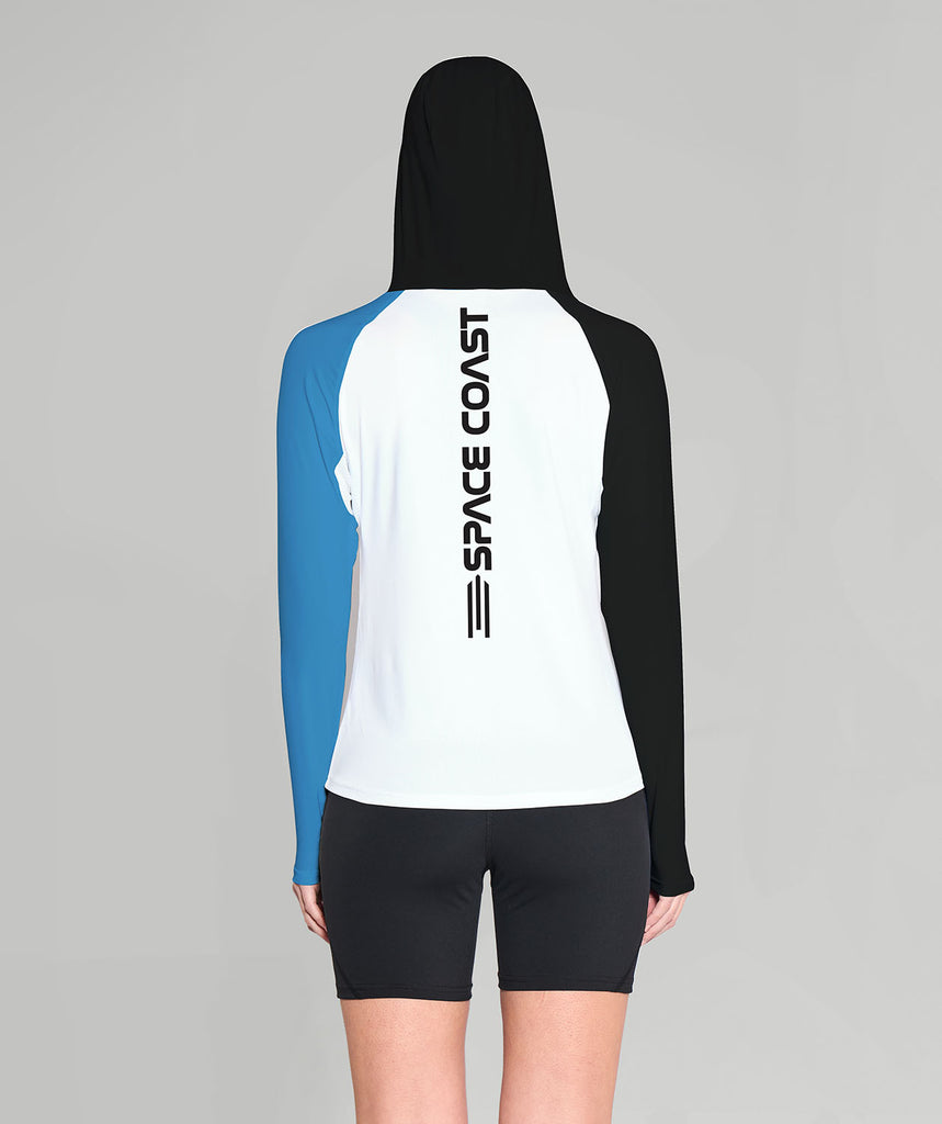 Women's Space Coast Crew Summer Hoodie LS - Blue/White