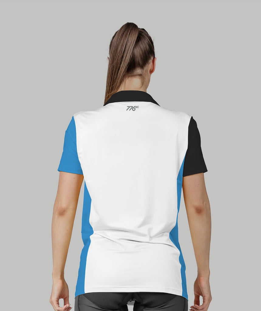 Women's Space Coast Crew Polo SS - Blue/White