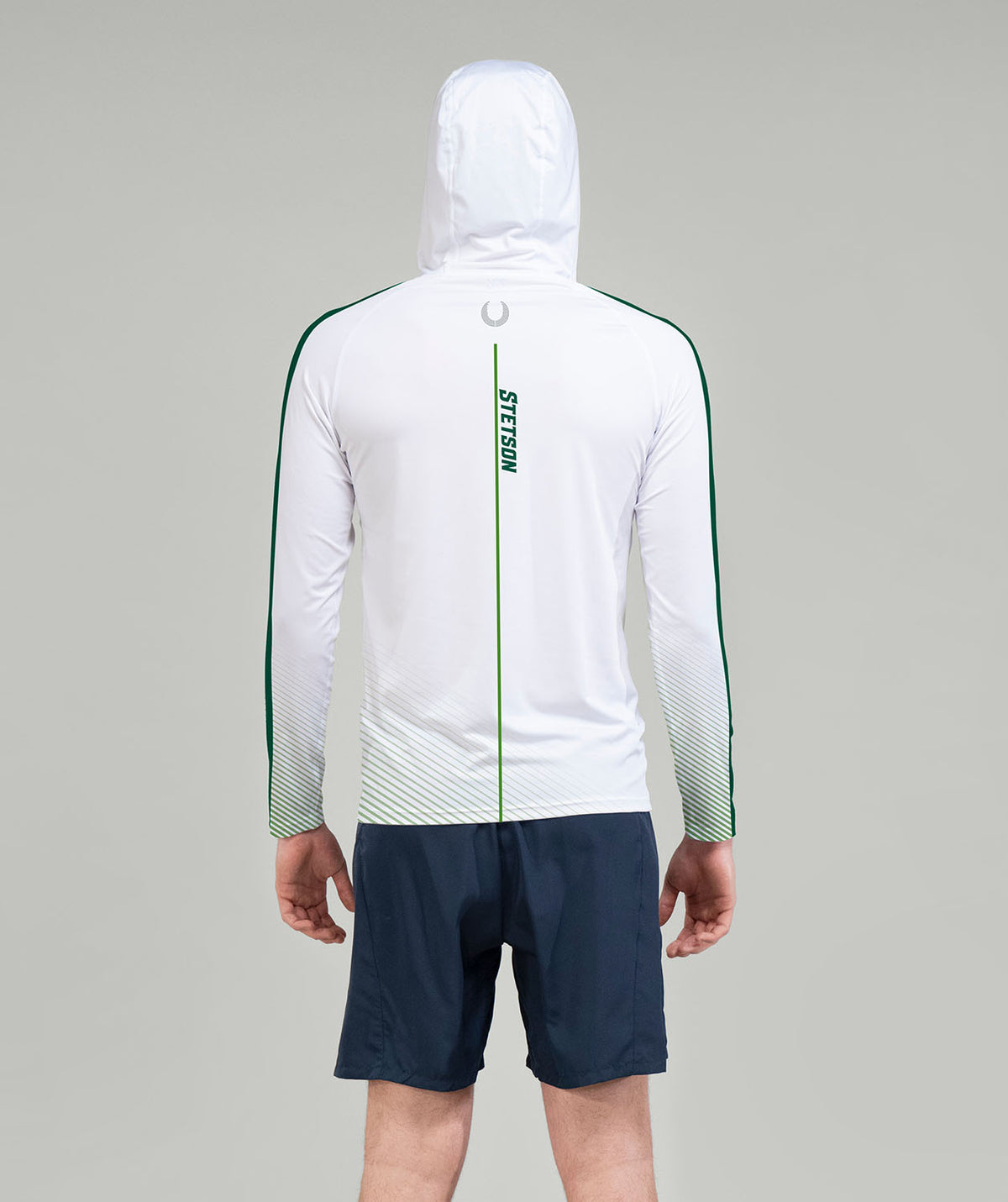 Men's Stetson University Sun Hoodie LS - White/Green