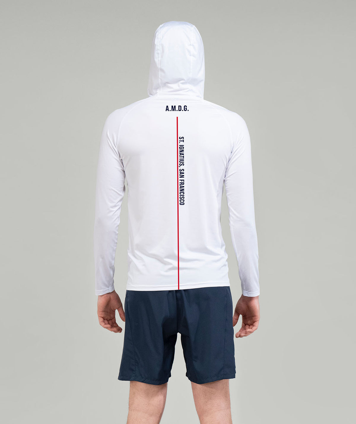Men's St. Ignatius College Sun Hoodie LS - White