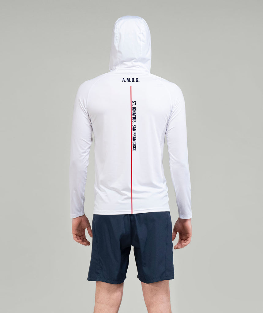 Men's St. Ignatius College Sun Hoodie LS - White
