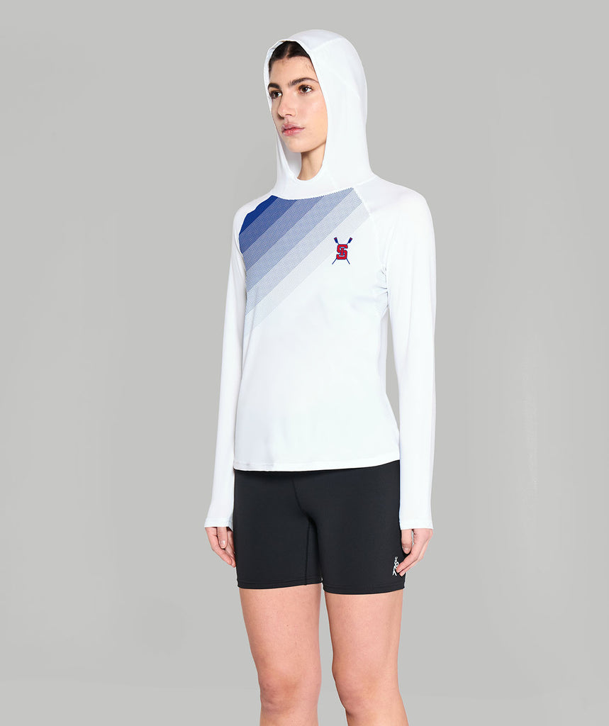 Women's St. Ignatius College Sun Hoodie LS - White