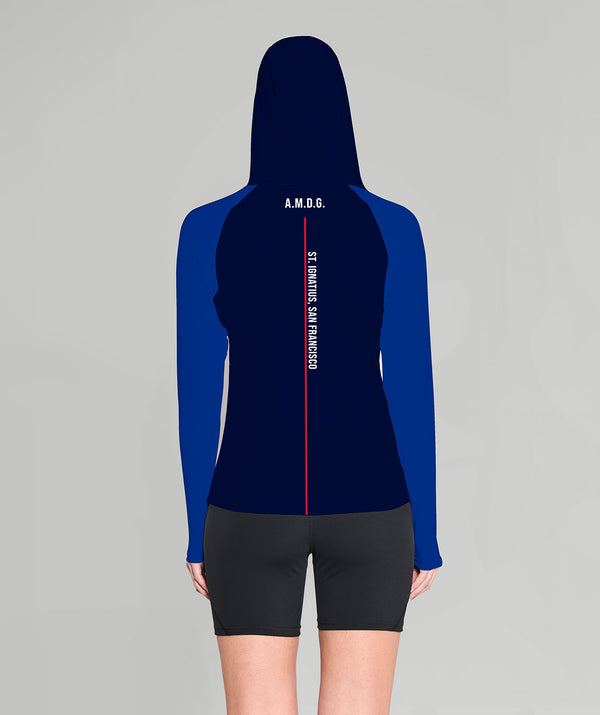 Women's St. Ignatius College Sun Hoodie LS - Navy