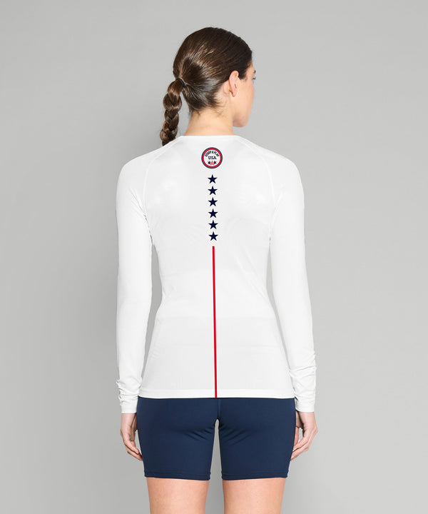 Women's Study and Play Base Layer LS - White