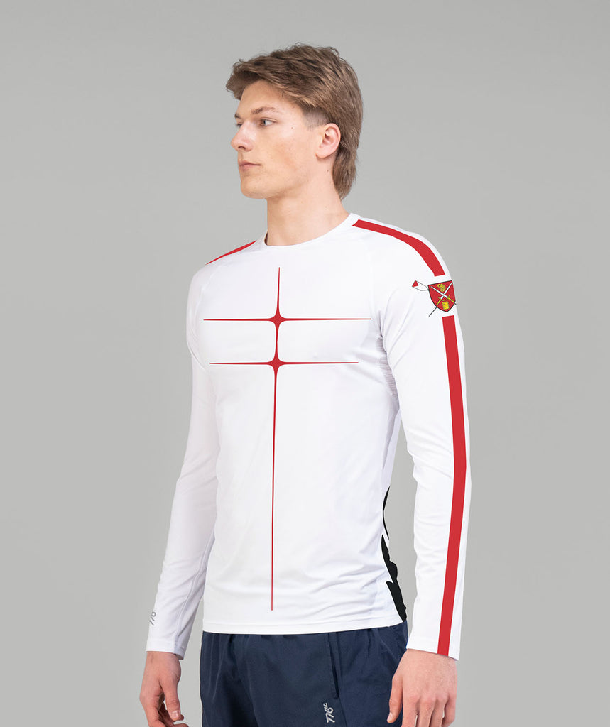 Men's St Pauls School Motion Pro Base Layer LS - White/Red