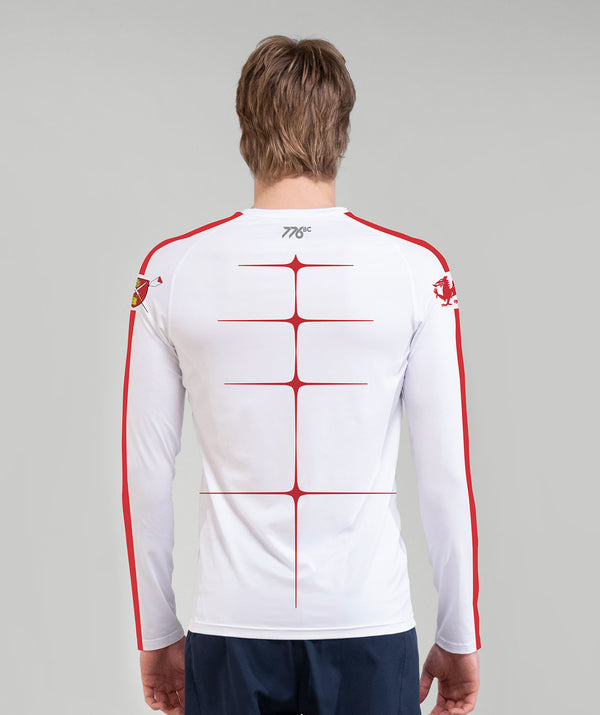 Men's St Pauls School Motion Pro Base Layer LS - White/Red