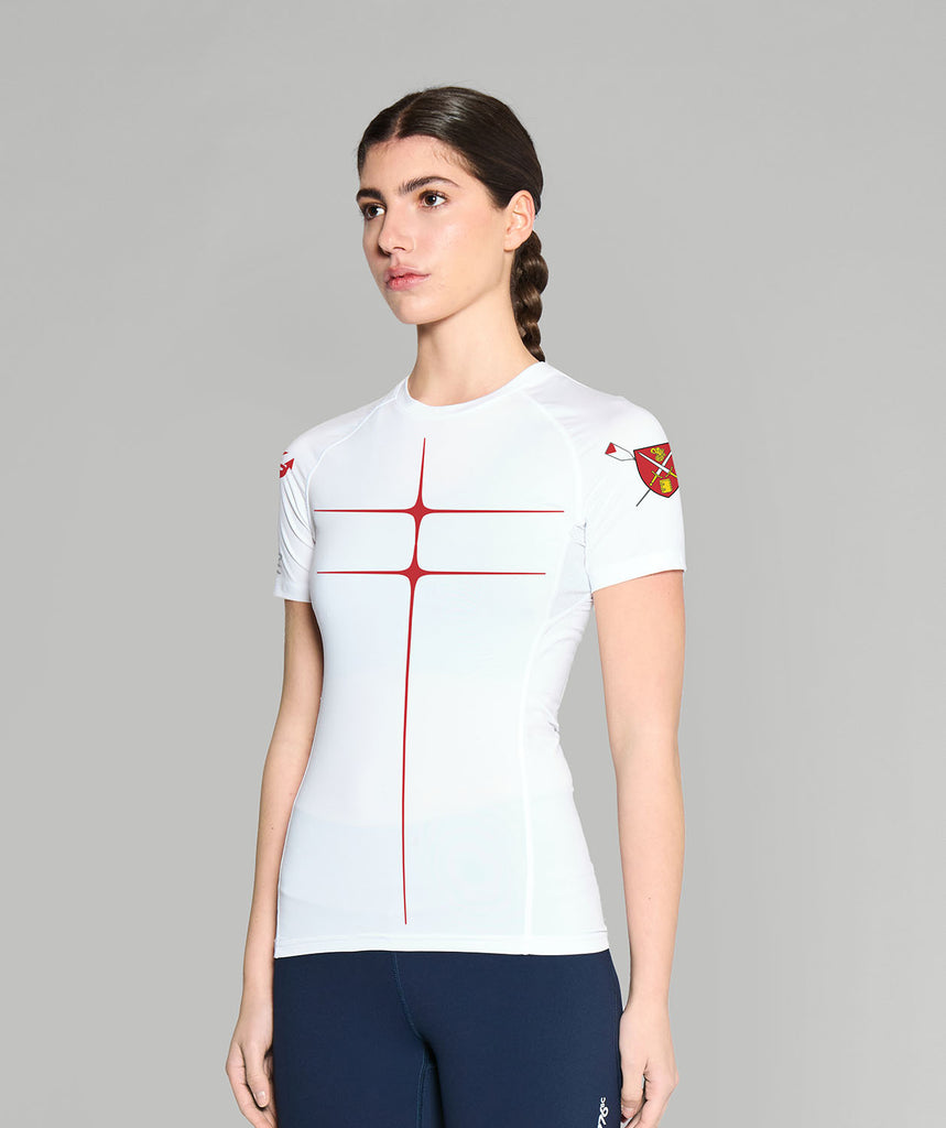 Women's St Pauls School Motion Pro Base Layer SS - White/Red