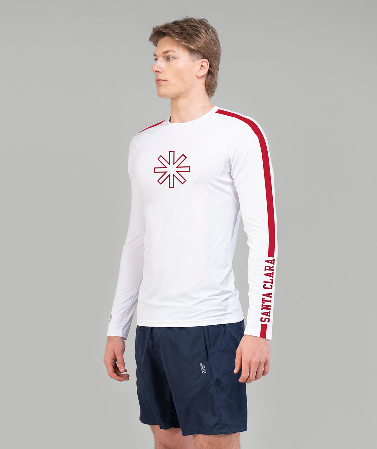Men's Santa Clara Base Layer LS - White/Red