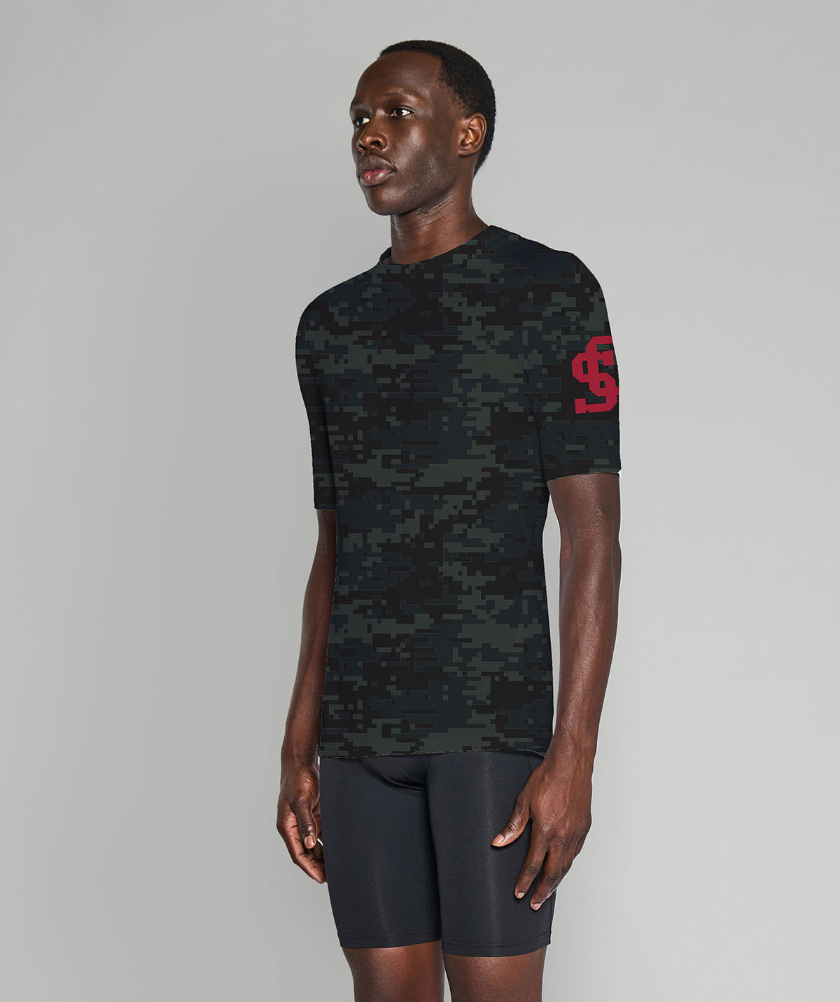 Men's Santa Clara Base Layer SS - Black/Red