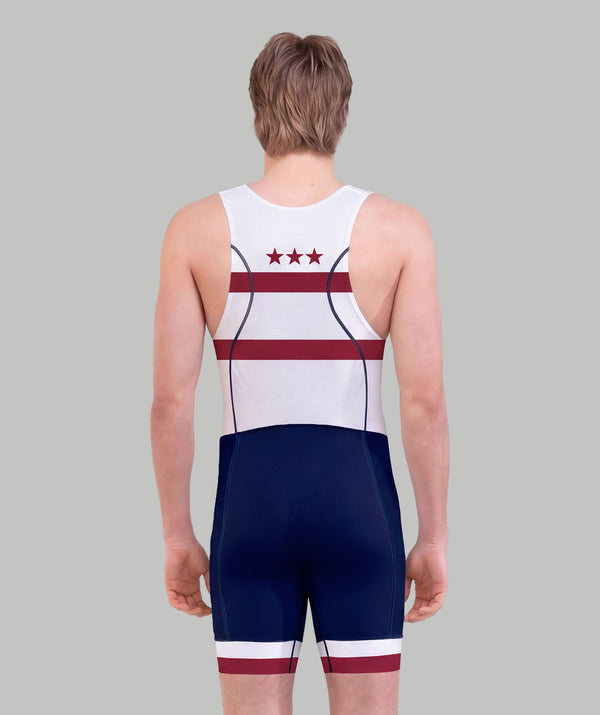 Men's TBC Racing Pro Unisuit - White/Navy