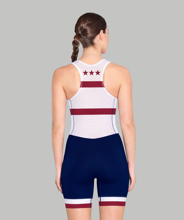 Women's TBC Racing Pro Unisuit - White/Navy