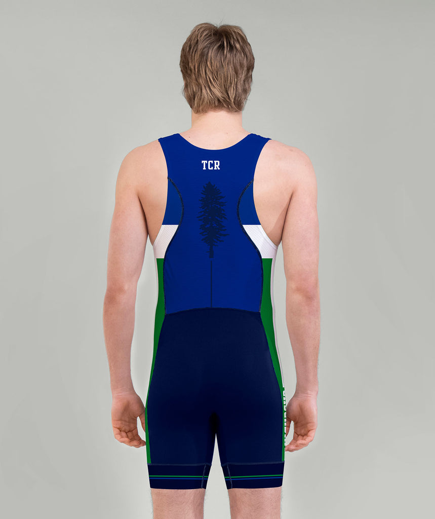 Men's Team Cascadia Pro Unisuit - Blue/White/Green