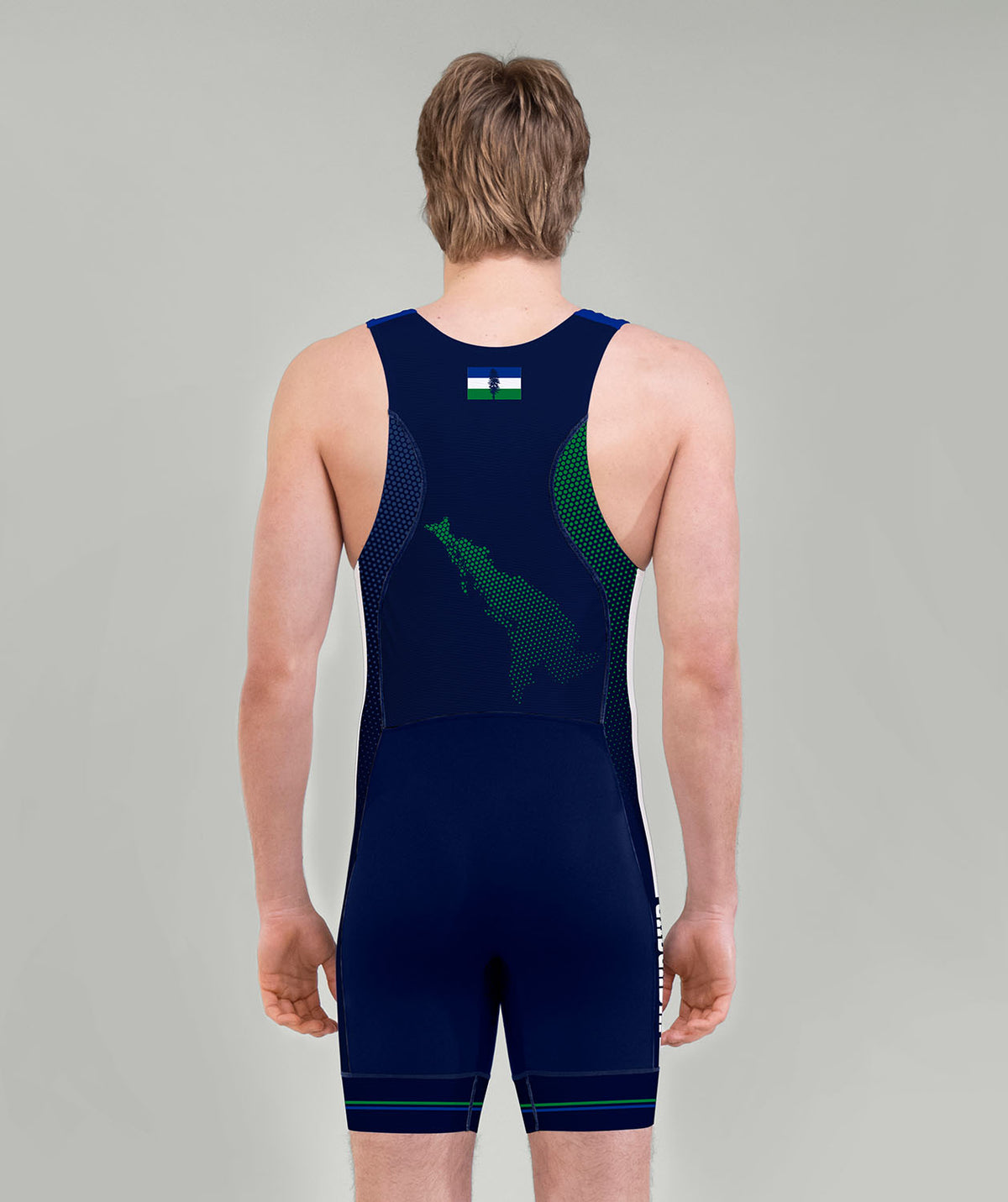 Men's Team Cascadia Pro Unisuit - Navy/Green