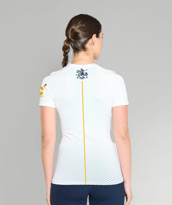 Women's UCSB Rowing Club Base Layer SS - White/Gold