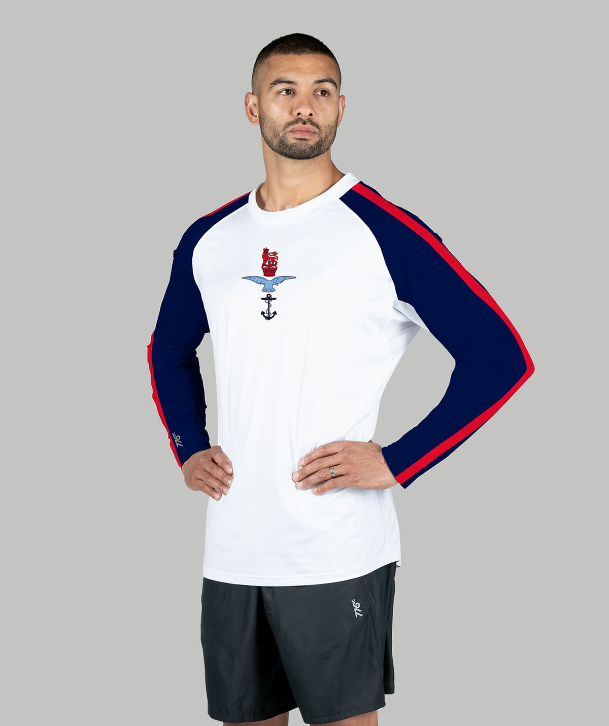 Men's UK Armed Forces Training LS - White/Navy/Red
