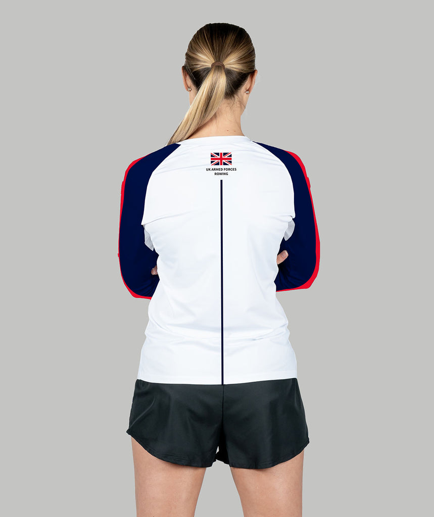 Women's UK Armed Forces Training LS - White/Navy/Red