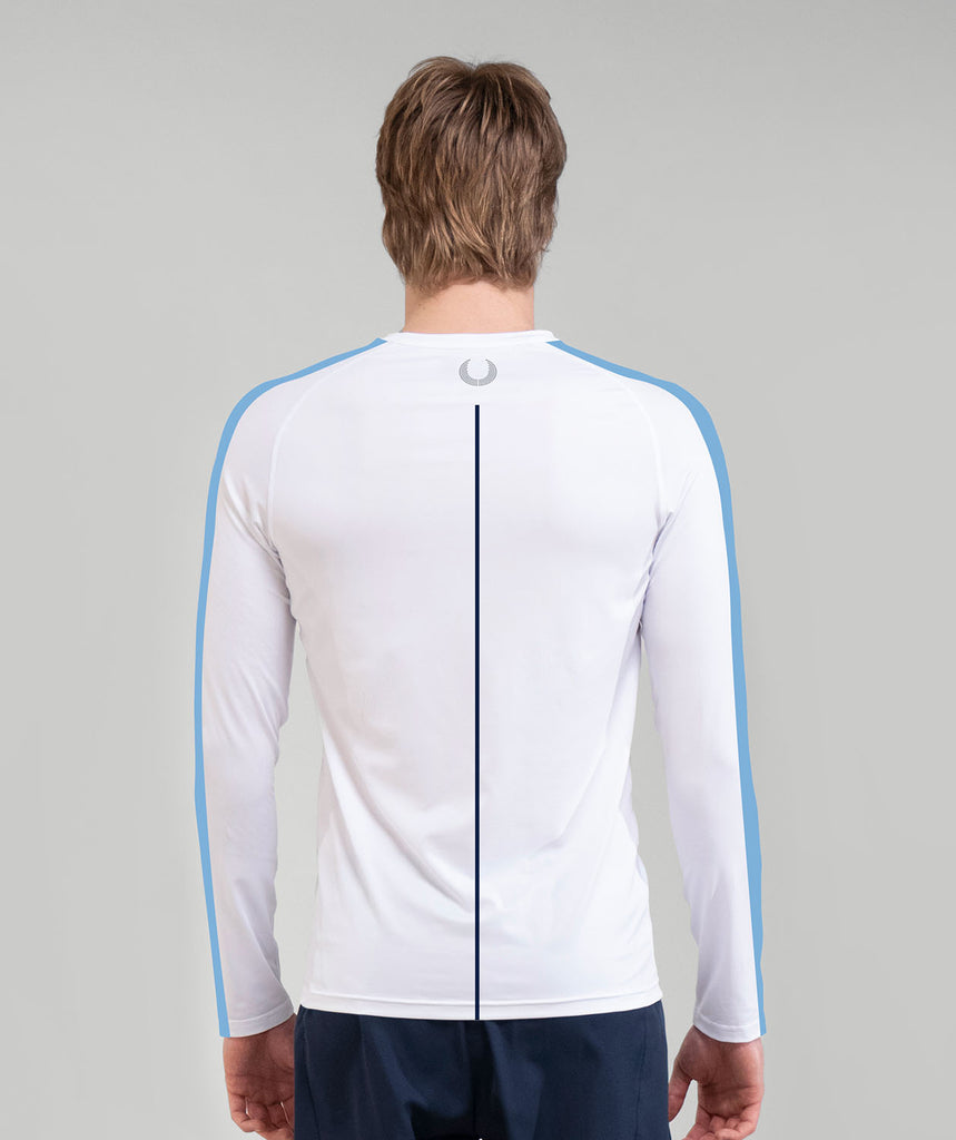 Men's UNC Base Layer LS - White/Blue