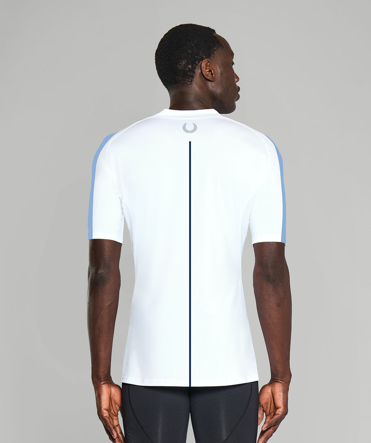 Men's UNC Base Layer SS - White/Blue