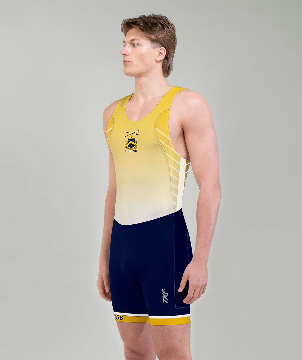 Men's Undine Barge Club Pro Unisuit - Navy/Gold